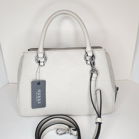 Guess Canaria Beige Mid Size Satchel Crossbody - NWT - Picture 5 of 10
